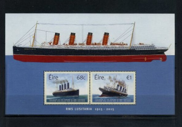 Bahadır Pul Evi, 2015 İrlanda, 1915 Yılında Batan RMS LUSITANIA Transatlantiği Anısına