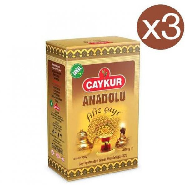 Çaykur Anadolu Filiz Çay 400g x 3 Adet