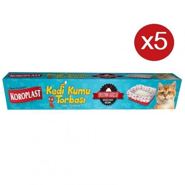 Koroplast Kedi Kumu Torbası 7li x 5 Paket (82*50)