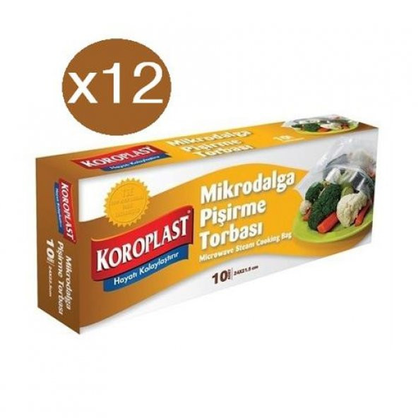 Koroplast Mikrodalga Pişirme Torbası 10lu x 12 Paket (24*21,5)