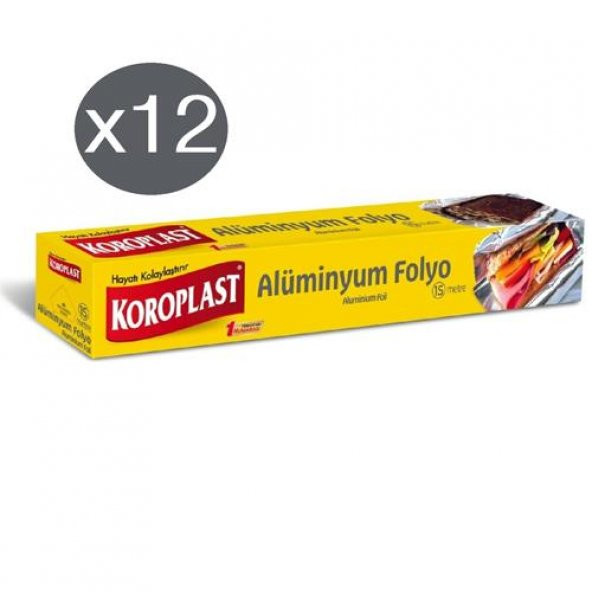 Koroplast Alüminyum Folyo 15 Metre x 12 Paket (30cm*15m)