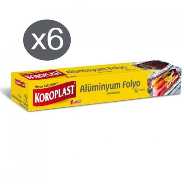 Koroplast Alüminyum Folyo 15 Metre x 6 Paket (30cm*15m)