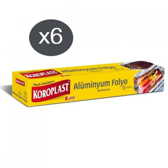 Koroplast Alüminyum Folyo 8 Metre x 6 Paket (30cm*8m)