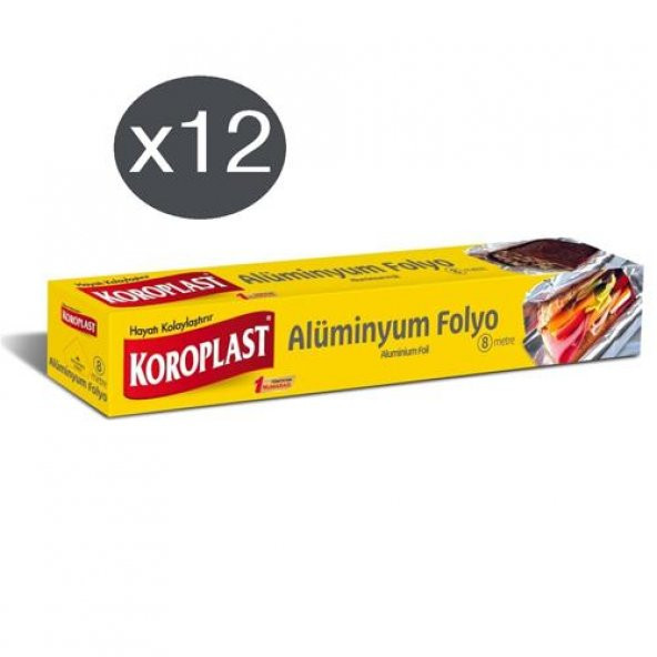 Koroplast Alüminyum Folyo 8 Metre x 12 Paket (30cm*8m)
