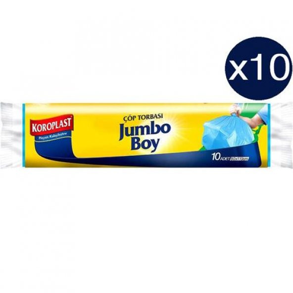 Koroplast Güçlü Jumbo Çöp Torbası 10lu x 10 Paket (80*110)
