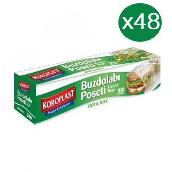 Koroplast Buzdolabı Poşeti Orta Boy 30lu x 48 Paket (24x38)