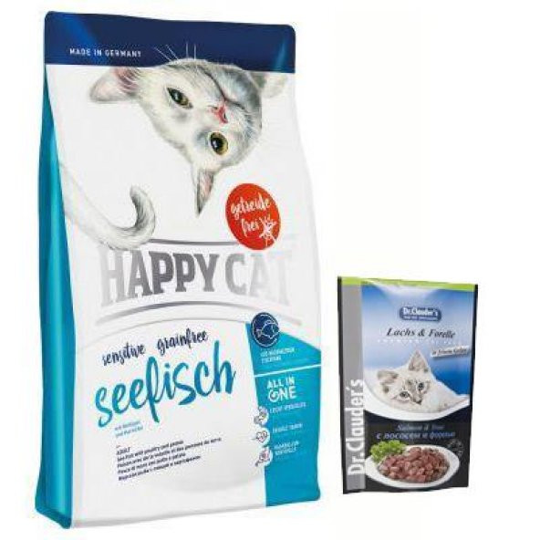 Happy Cat Sensitive Seefisch Tahılsız Balıklı Kedi Maması 4 kg
