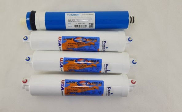 Omnipure Orjinal  USA 4Lü Filtre Takımı Vontron Membran - 2