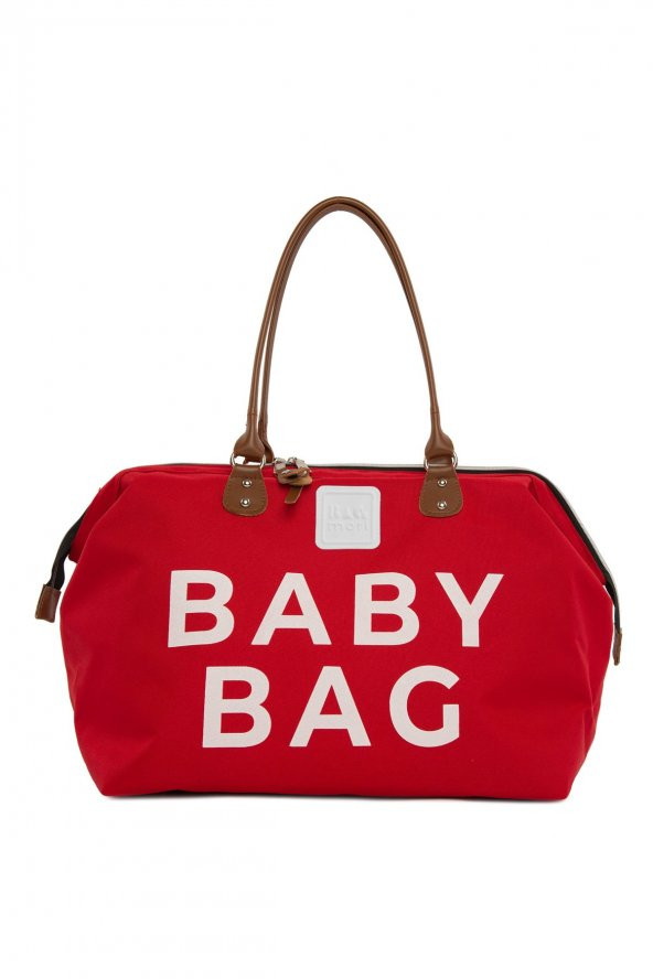 Bagmori Kırmızı Baby Bag Baskılı Bebek Bakım Çantası