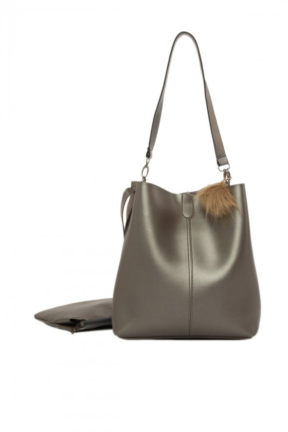 Bagmori Gümüş Biritli Mıknatıs Çıtçıtlı Çanta ürün görseli