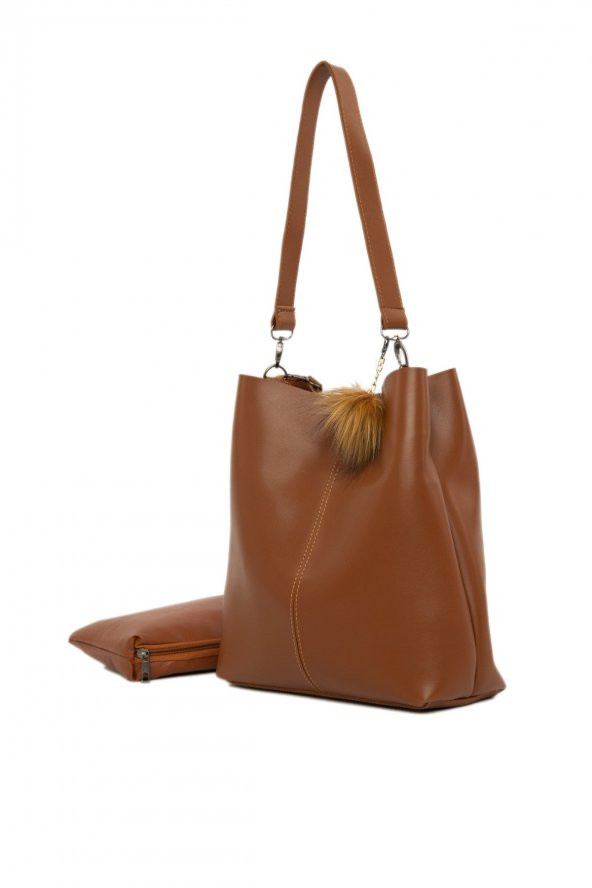 Bagmori Taba Biritli Mıknatıs Çıtçıtlı Çanta - 2