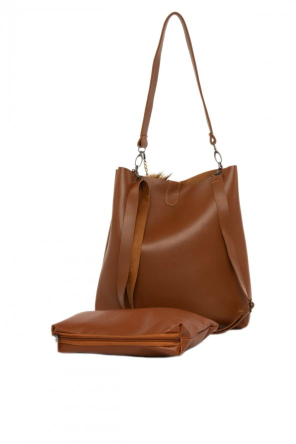 Bagmori Taba Biritli Mıknatıs Çıtçıtlı Çanta - 4