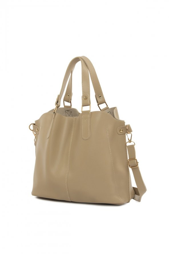 Bagmori Vizon Üç Bölmeli Çıtçıt Detaylı Çanta - 2