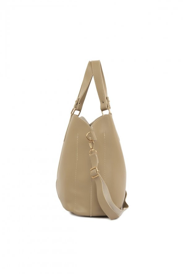 Bagmori Vizon Üç Bölmeli Çıtçıt Detaylı Çanta - 3