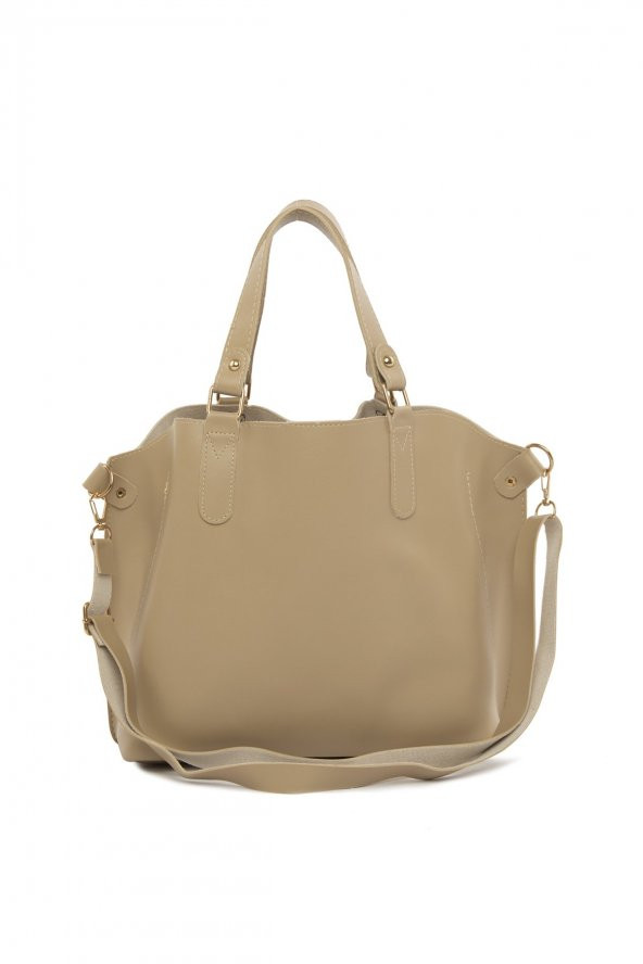 Bagmori Vizon Üç Bölmeli Çıtçıt Detaylı Çanta - 4