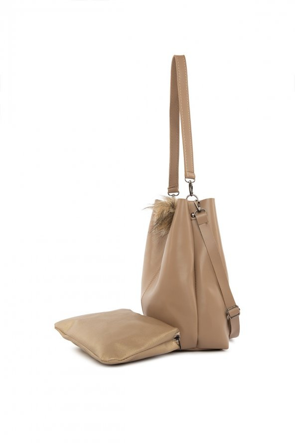 Bagmori Vizon Biritli Mıknatıs Çıtçıtlı Çanta - Resim 3