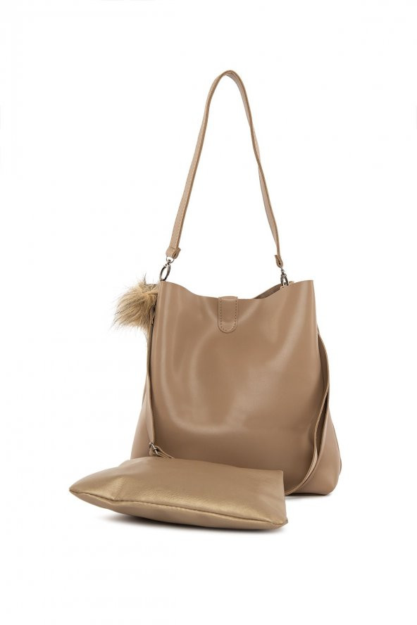 Bagmori Vizon Biritli Mıknatıs Çıtçıtlı Çanta - Resim 4