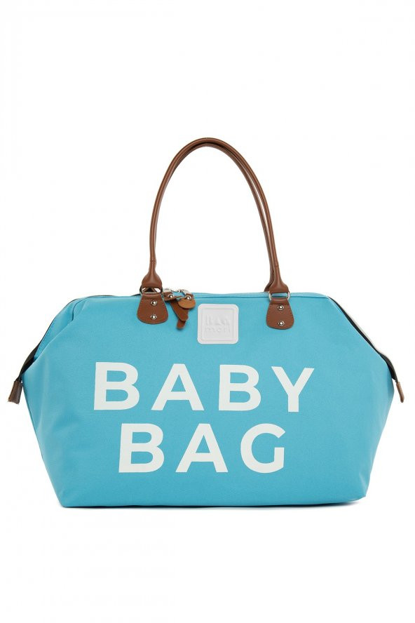 Bagmori Mavi Baby Bag Baskılı Bebek Bakım Çantası