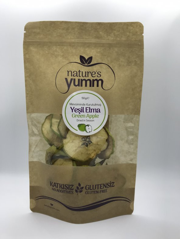 nature's yumm 3'lü Kurutulmuş Yeşil Elma Paketi - Ücretsiz Kargo