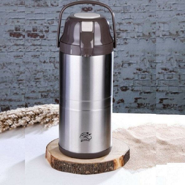 Cooker 4,5 Litre Pompalı Çelik Termos Çay Termosu Su Termosu - 2