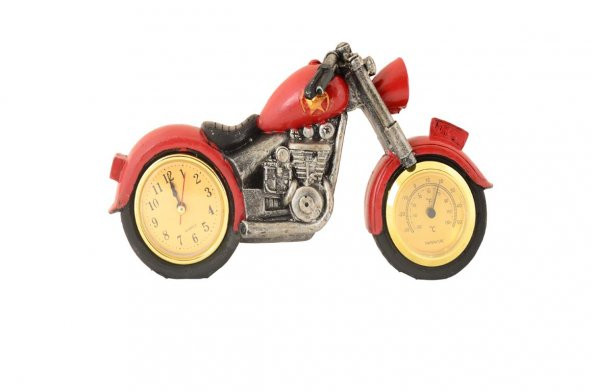 Pologift Polyester Dekoratif Koyu Kırmızı 4 Motor Masa Saati - 2