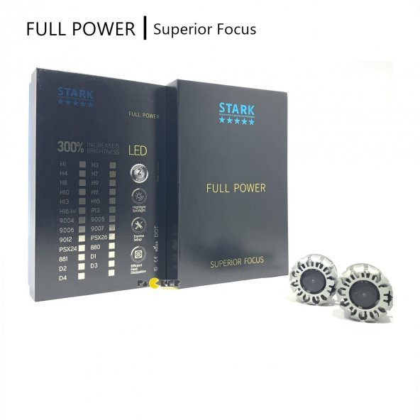 Stark Full Power H7 CSP 9600LM Şimşek Etkili Led Xenon Far Ampulü Focus Özelliği, Mükemmel Odaklama - 2