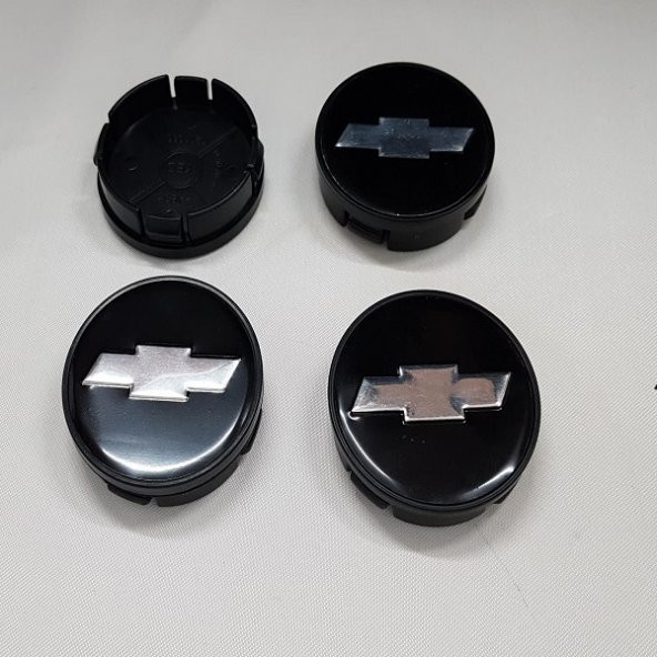 Jant Göbeği CHEVROLET 58/55 (55mm Yuva )4'lü Set SİYAH Orjinal Tip - 2
