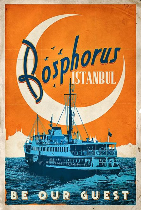 Bosphorus Baskılı Ahşap Poster
