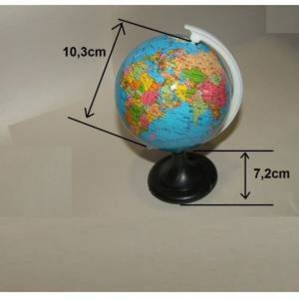 Dünya Küre Harita Kalemtraşlı 10cm Çap