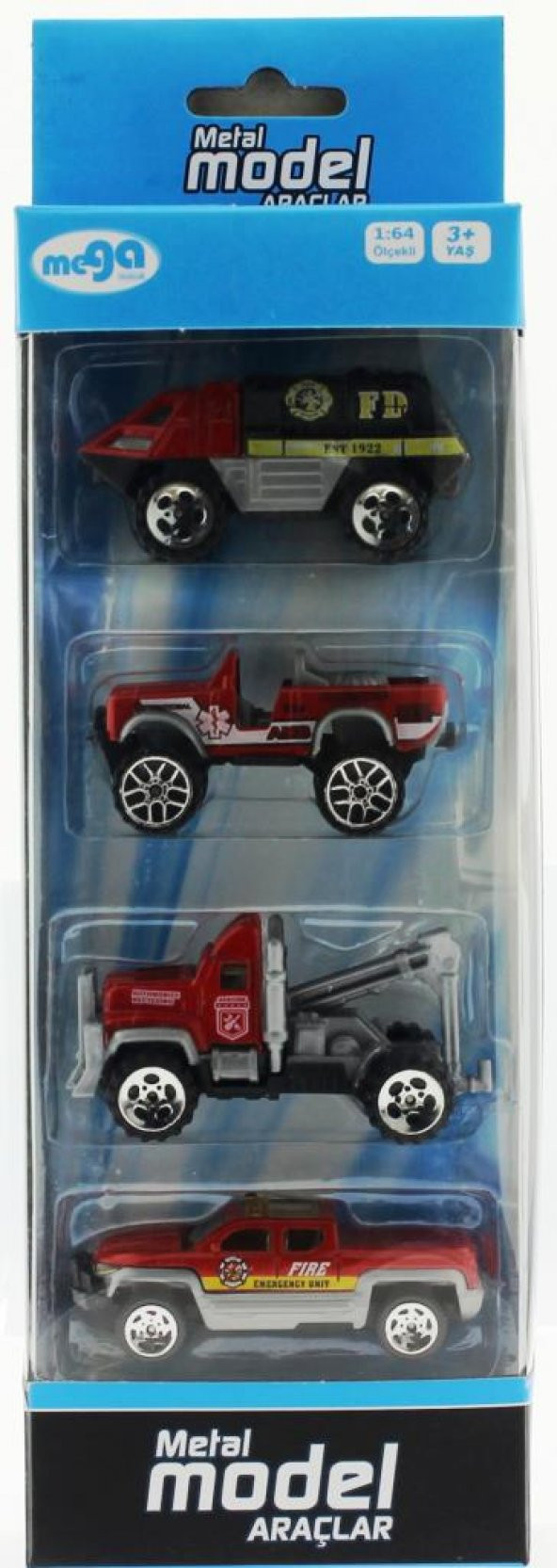 4Lü Die Cast İtfaiye Seti - 5