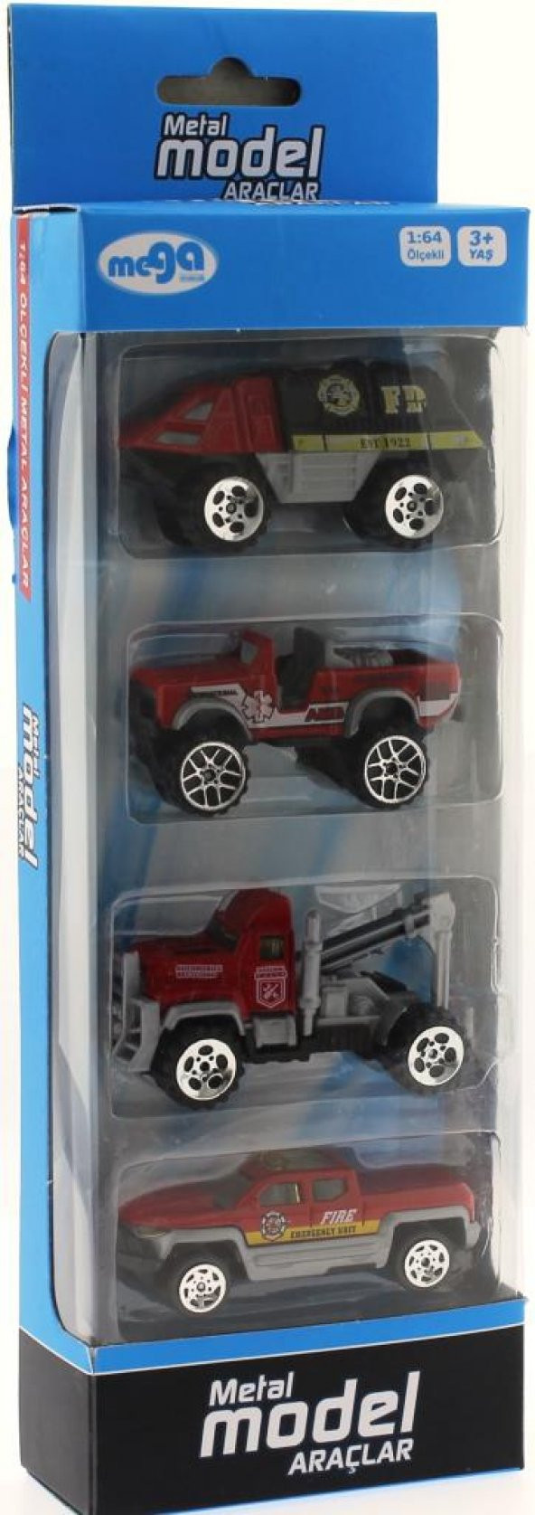 4Lü Die Cast İtfaiye Seti - 7