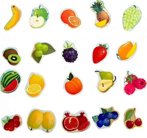 Ahşap Puzzle Meyve Eğitici Zeka Geliştiren Çocuk Oyuncak Montessori WoodyLife  İngilizce Türkçe - 3