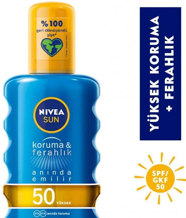 Nıvea Sun Transparan Güneş Spreyi Spf 50 Faktör 200 Ml