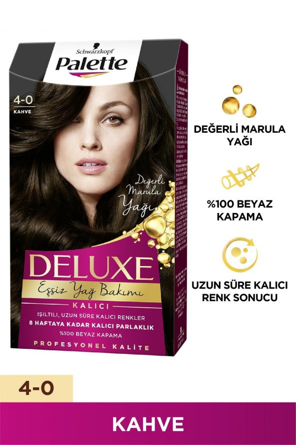 Palette Deluxe Saç Boyası 4-0 Kahve - 1