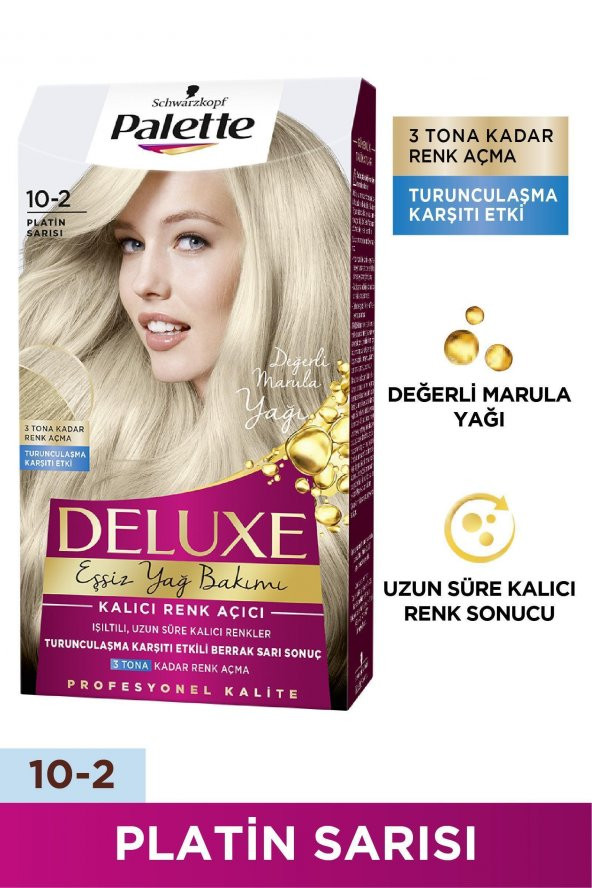 Palette Deluxe Saç Boyası 10-2 Platin Sarısı - 1