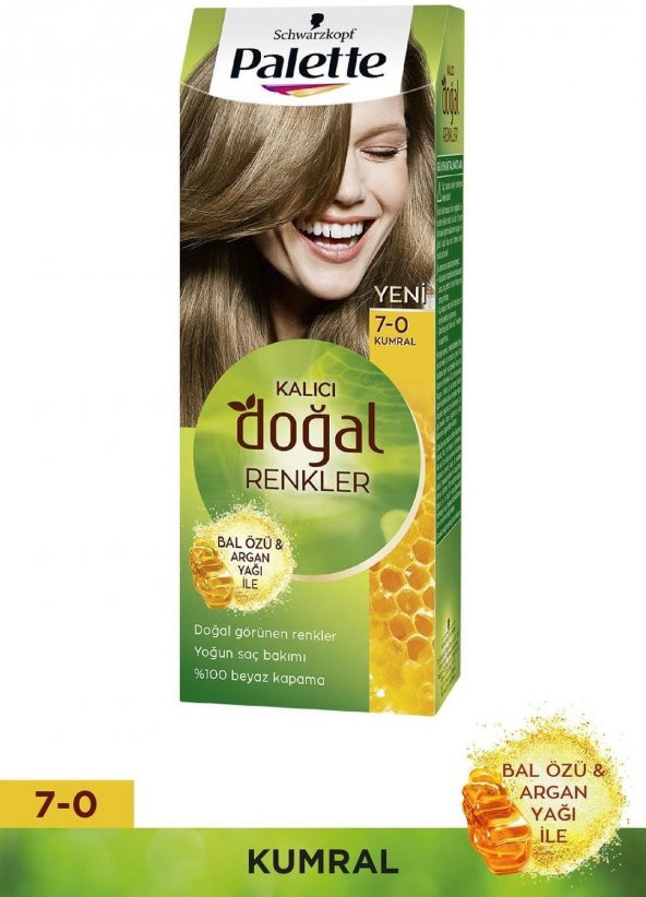 Palette Natural Doğal Renkler Saç Boyası 7-0 Kumral