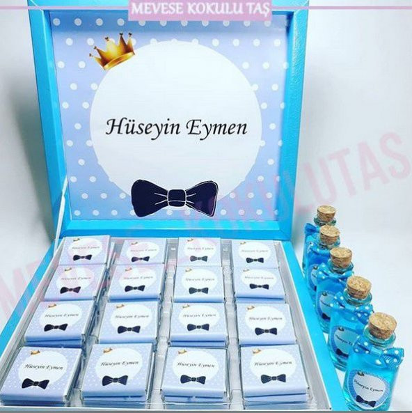 Bebek Doğum Seti , Kolonya + Çikolata çikolatası madlen çikolata,