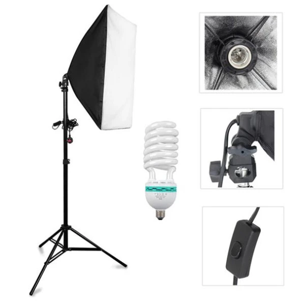 YouTube Video ve Fotoğraf 50x70 Softbox Sürekli Işık 85w