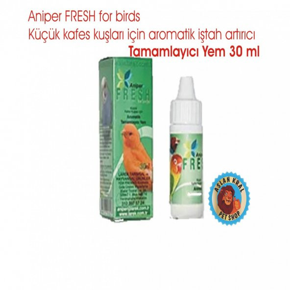 Aniper FRESH for birds Tamamlayıcı Yem 30 ml