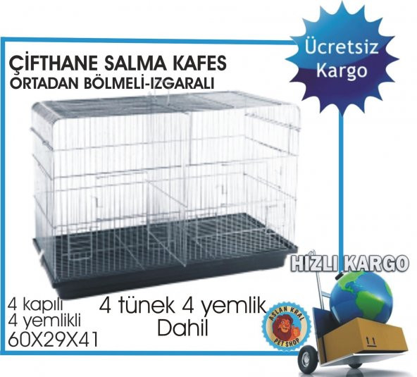 Çifthane Salma Kafes (Ortadan Bölmeli) Üretim Kafesi