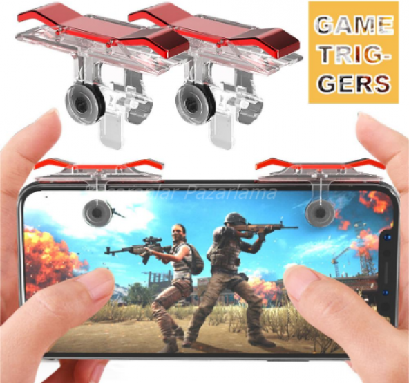 PUBG MOBİLE TELEFON TABLET OYUN  ÇİFT ATEŞ TETİK TUŞU KONSOLU KOLU KONSOL APARATI W10 W11 R11 KONTROL DÜĞMESİ ANDROİD APPLE İPAD İOS SAMSUNG GAMEPAD TABLET APARAT ÇİFT İPHONE 5 6 7 8 10 JOYSTİCK BUTONU L1R1 CONTROLLER SETİ ŞOK FİYATLARI FİYATLARI AL - 3