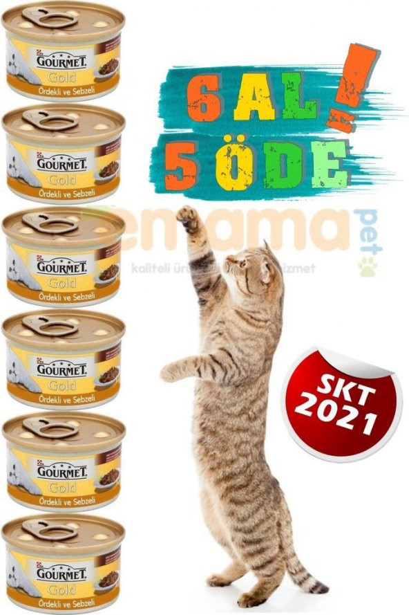Gourmet Gold Kıyılmış Ördekli Havuçlu Kedi Konservesi 85 Gr * 6 Adet