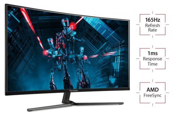 ViewSonic 32 VX3258-PC-MHD 1MS 165HZ 2xHDMI+DP FHD 1800R KAVİSLİ AMD FREESYNC GAMING MONİTÖR - 6