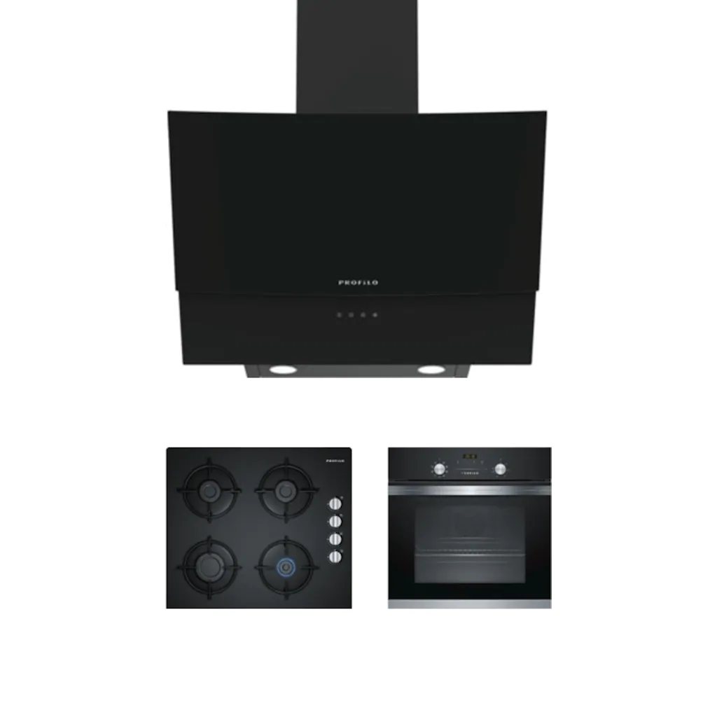 PROFİLO BLACKSTAR SİYAH ANKASTRE SET (FRMA125T+OO36P6B10D+DVE6G560)