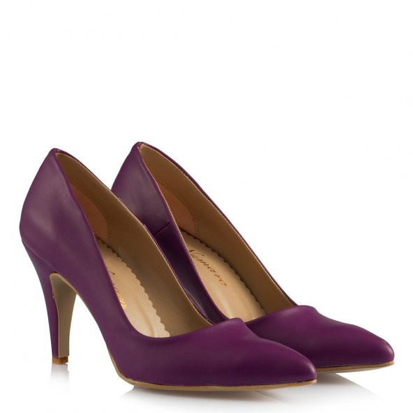 35-36-40 Numara Mor Stiletto Kadın Ayakkabısı - 1