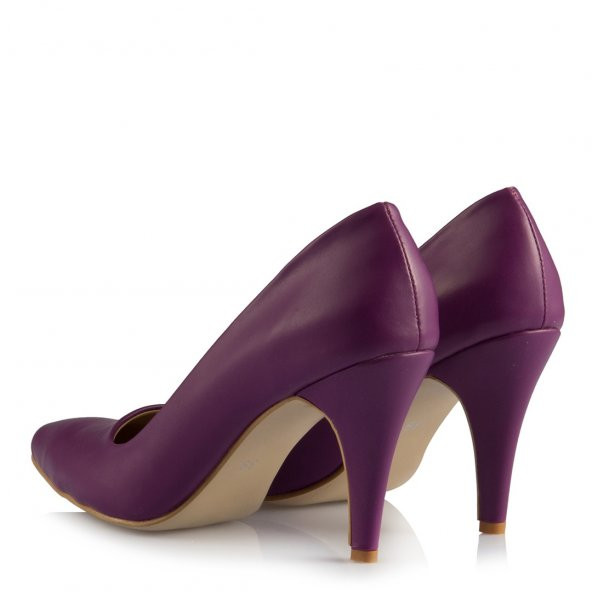 35-36-40 Numara Mor Stiletto Kadın Ayakkabısı - 2