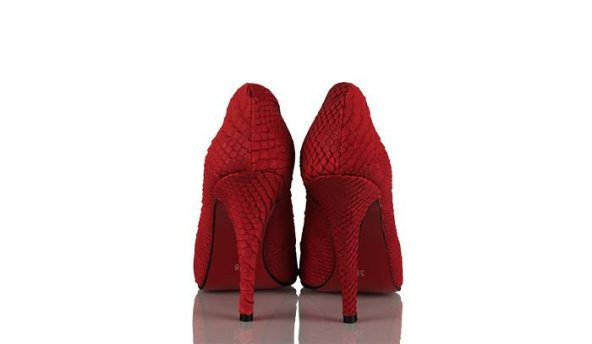 Kadın Stiletto Kırmızı Crocodil Ayakkabı - 2