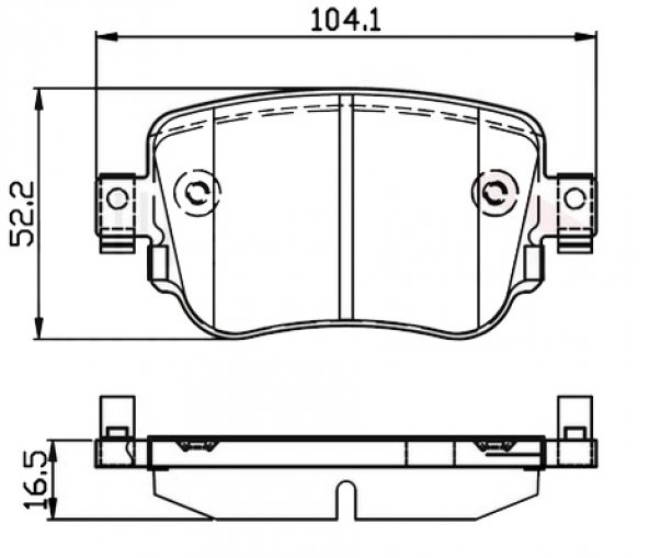 DISK BALATA ARKA - ( VW: CADDY 2017 SEAT : LEON 1.2 1.4 1.6TDI 1.8 TFSI 2.0 TDI 2012- // SKODA : OCTAVIA 1.2 1.4 1.6 TDI ) - Resim 1