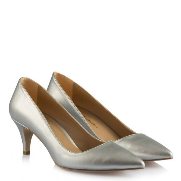 41-42-43 Numara Gümüş Rengi Büyük Numara Kadın Ayakkabısı