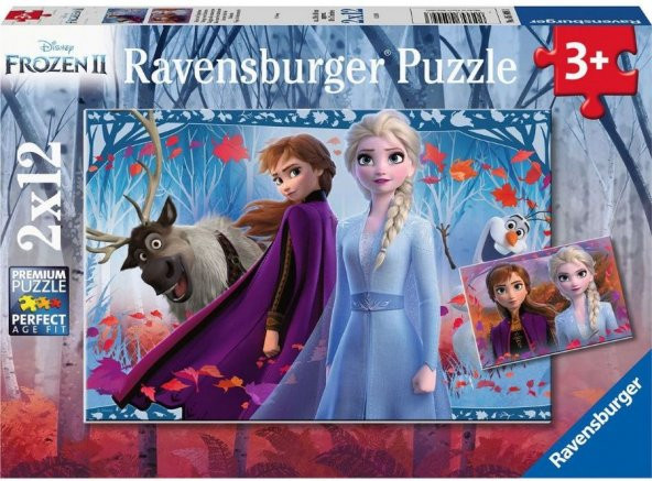 Ravensburger 2x12 Parça Frozen 2 Kız Çocuk Puzzle